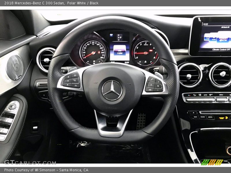 Polar White / Black 2018 Mercedes-Benz C 300 Sedan