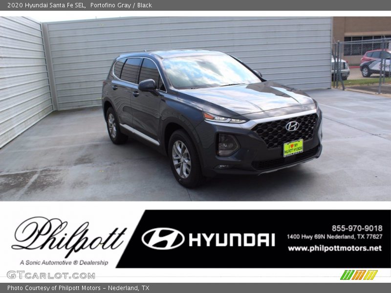 Portofino Gray / Black 2020 Hyundai Santa Fe SEL