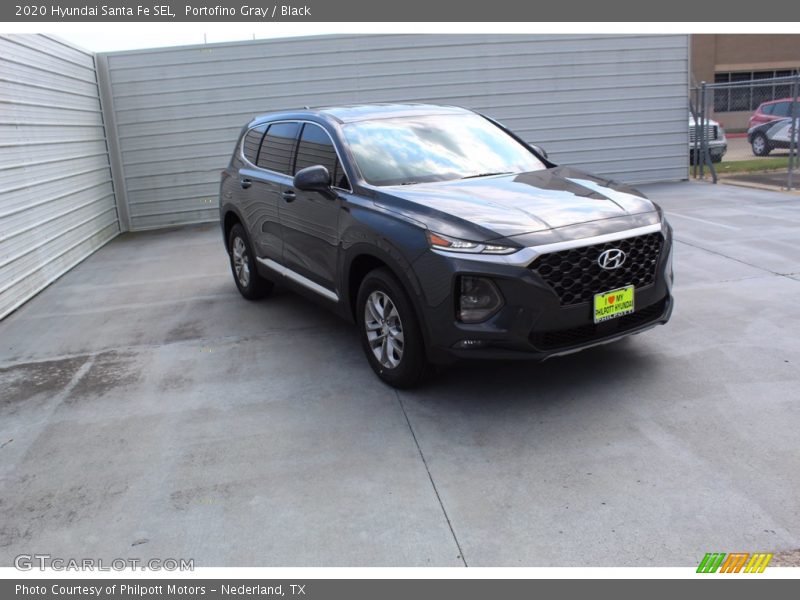 Portofino Gray / Black 2020 Hyundai Santa Fe SEL