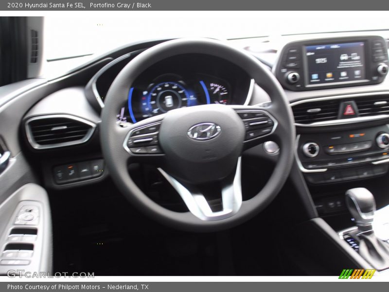 Portofino Gray / Black 2020 Hyundai Santa Fe SEL