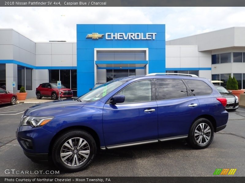 Caspian Blue / Charcoal 2018 Nissan Pathfinder SV 4x4