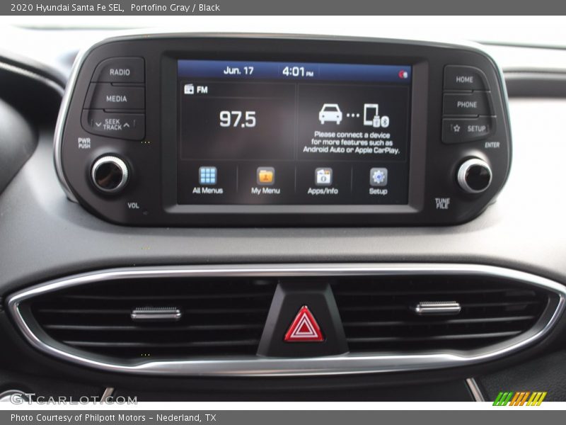 Portofino Gray / Black 2020 Hyundai Santa Fe SEL