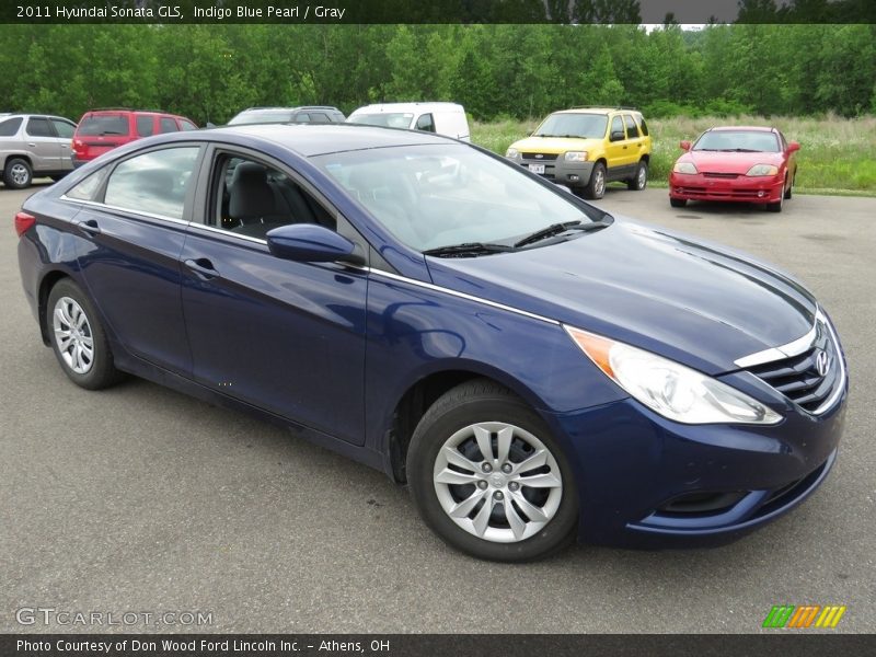 Indigo Blue Pearl / Gray 2011 Hyundai Sonata GLS
