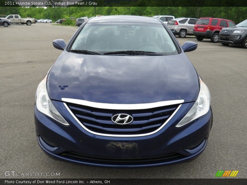 Indigo Blue Pearl / Gray 2011 Hyundai Sonata GLS