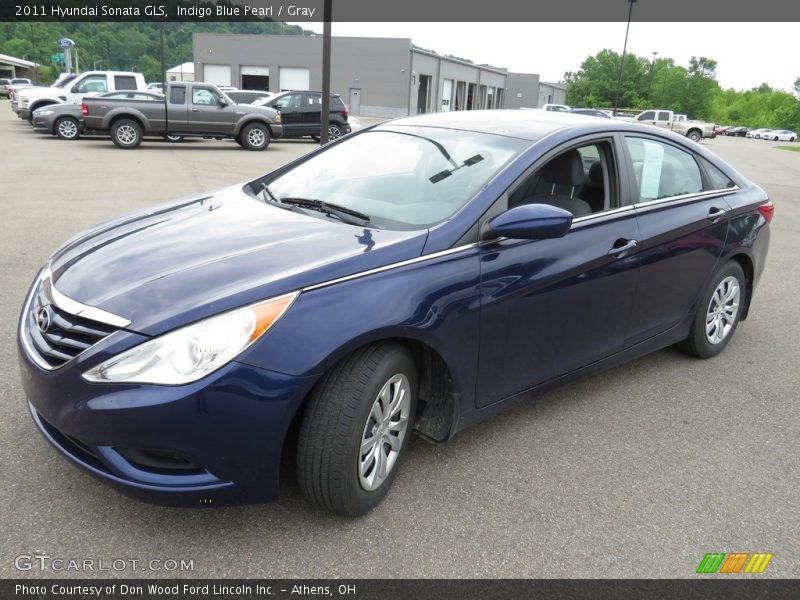 Indigo Blue Pearl / Gray 2011 Hyundai Sonata GLS