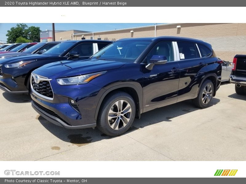 Blueprint / Harvest Beige 2020 Toyota Highlander Hybrid XLE AWD