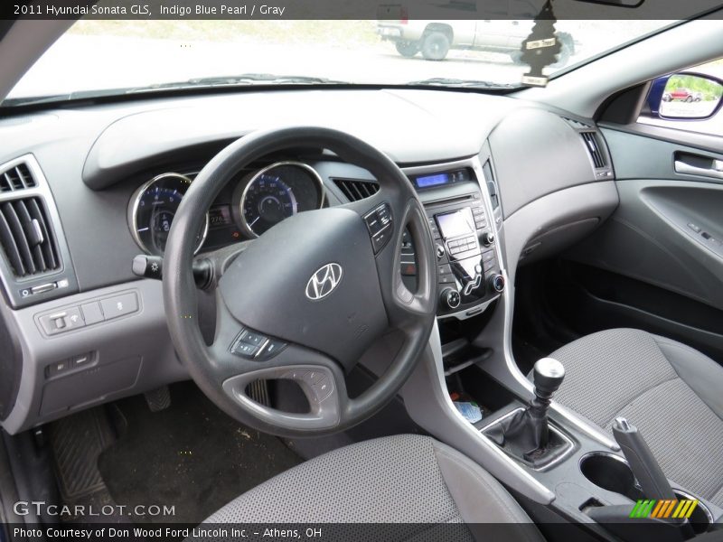 Indigo Blue Pearl / Gray 2011 Hyundai Sonata GLS