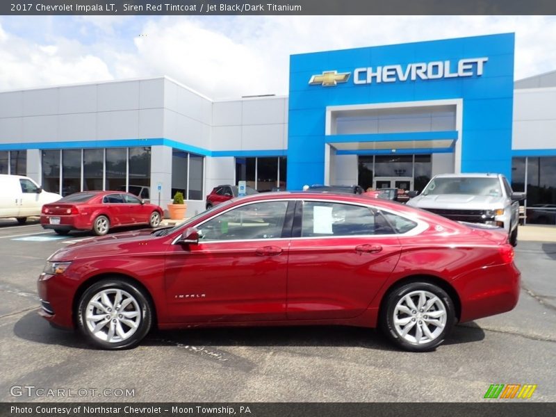 Siren Red Tintcoat / Jet Black/Dark Titanium 2017 Chevrolet Impala LT