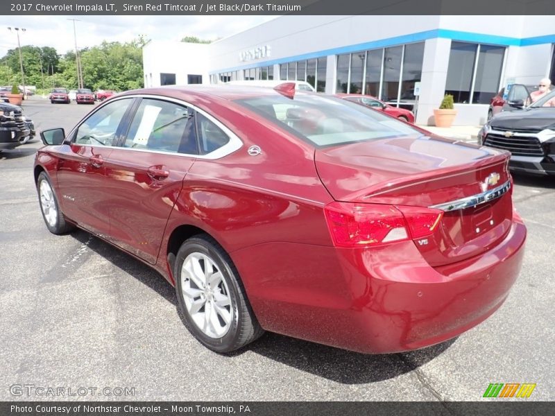 Siren Red Tintcoat / Jet Black/Dark Titanium 2017 Chevrolet Impala LT