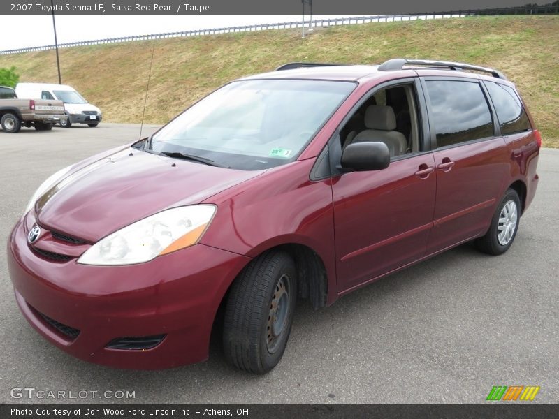 Salsa Red Pearl / Taupe 2007 Toyota Sienna LE