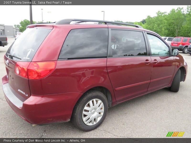 Salsa Red Pearl / Taupe 2007 Toyota Sienna LE