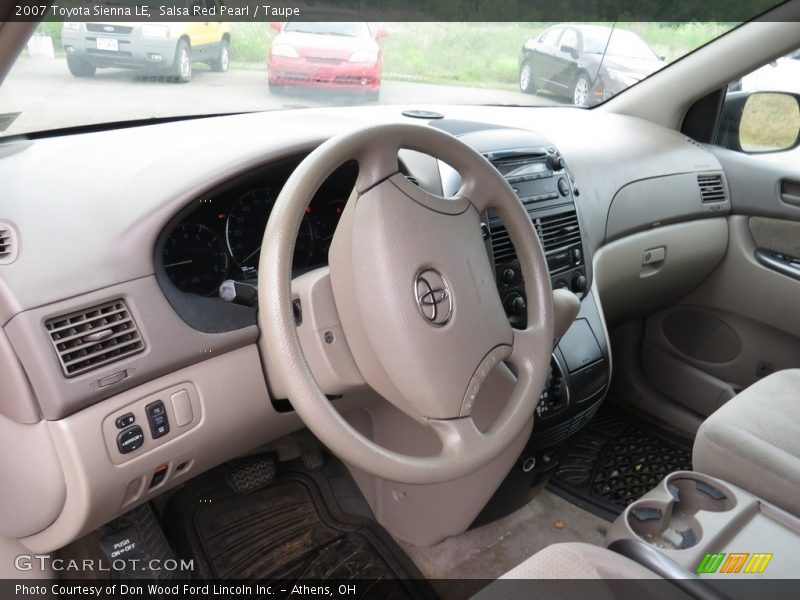 Salsa Red Pearl / Taupe 2007 Toyota Sienna LE