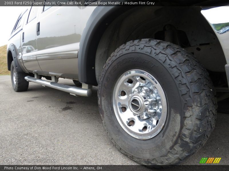 Arizona Beige Metallic / Medium Flint Grey 2003 Ford F250 Super Duty XL Crew Cab 4x4