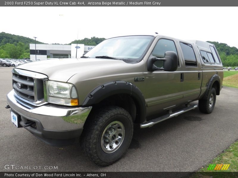 Arizona Beige Metallic / Medium Flint Grey 2003 Ford F250 Super Duty XL Crew Cab 4x4