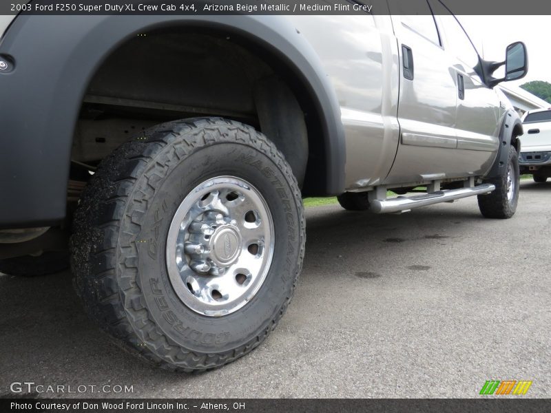 Arizona Beige Metallic / Medium Flint Grey 2003 Ford F250 Super Duty XL Crew Cab 4x4