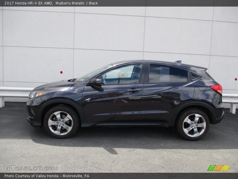 Mulberry Metallic / Black 2017 Honda HR-V EX AWD