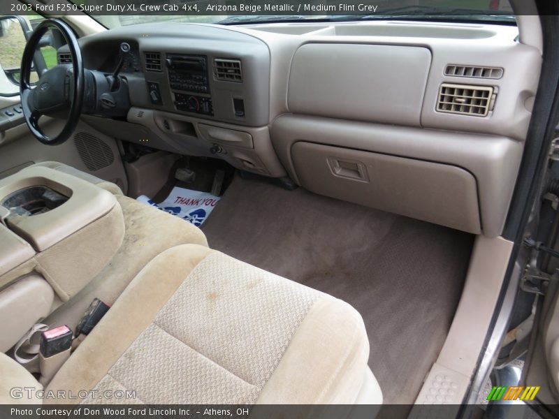 Arizona Beige Metallic / Medium Flint Grey 2003 Ford F250 Super Duty XL Crew Cab 4x4