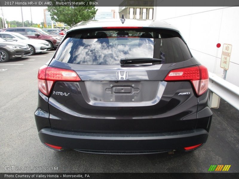 Mulberry Metallic / Black 2017 Honda HR-V EX AWD