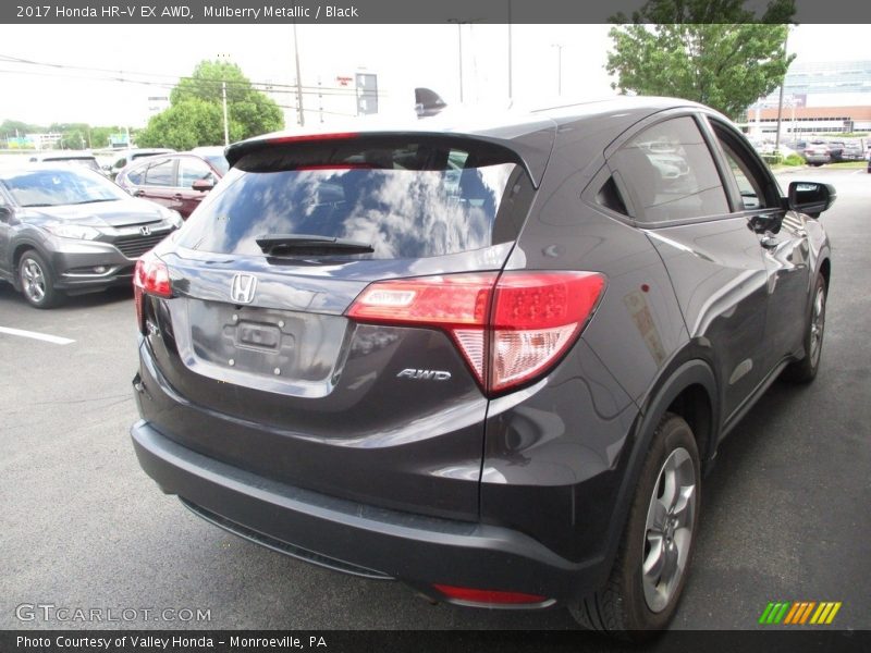 Mulberry Metallic / Black 2017 Honda HR-V EX AWD