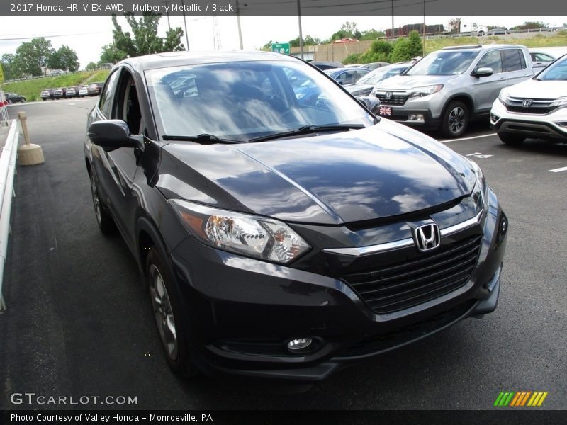 Mulberry Metallic / Black 2017 Honda HR-V EX AWD