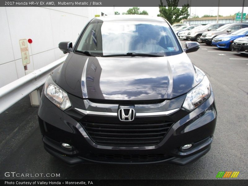 Mulberry Metallic / Black 2017 Honda HR-V EX AWD