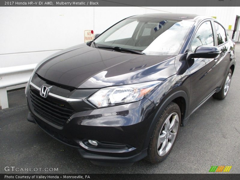 Mulberry Metallic / Black 2017 Honda HR-V EX AWD