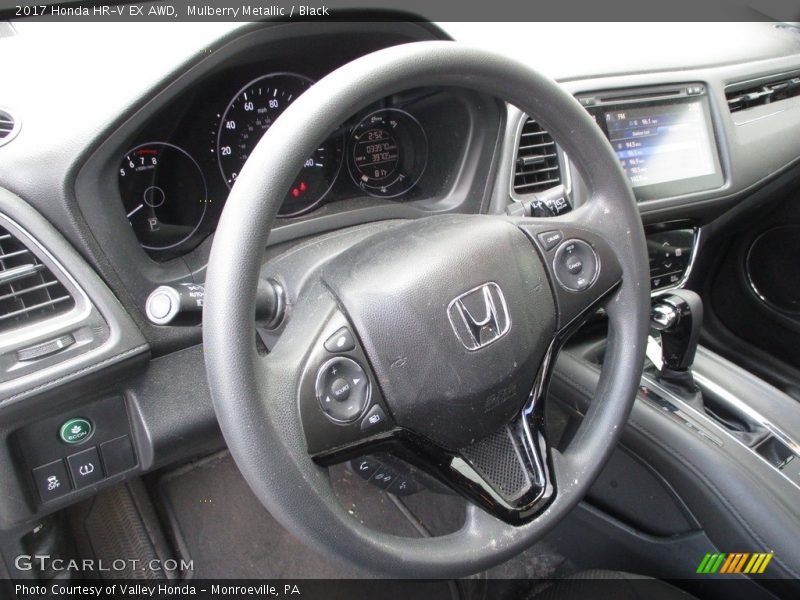Mulberry Metallic / Black 2017 Honda HR-V EX AWD