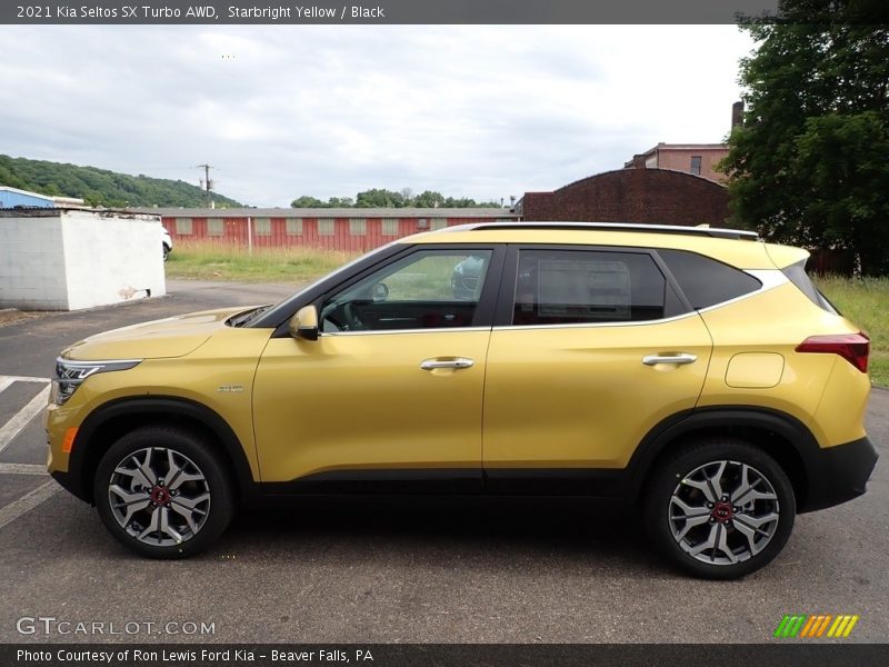 Starbright Yellow / Black 2021 Kia Seltos SX Turbo AWD
