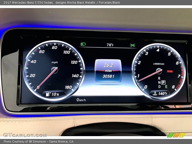  2017 S 550 Sedan 550 Sedan Gauges
