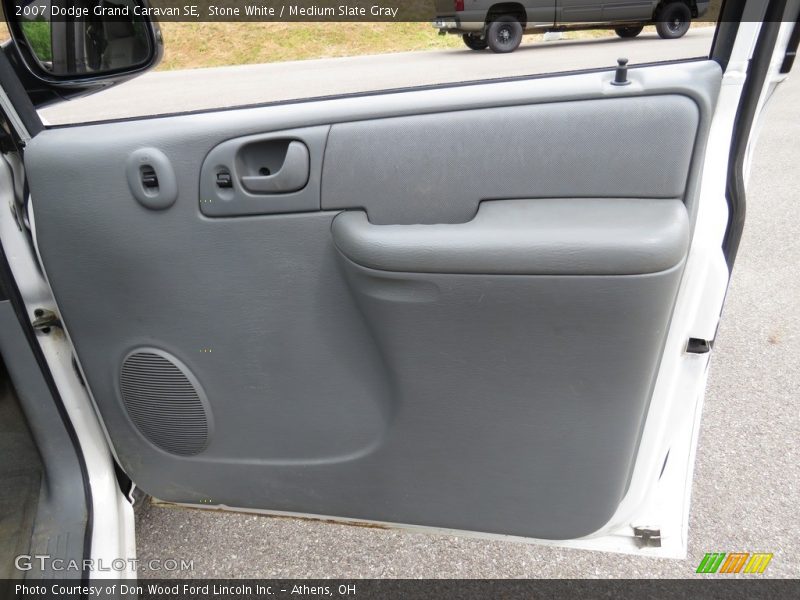 Stone White / Medium Slate Gray 2007 Dodge Grand Caravan SE