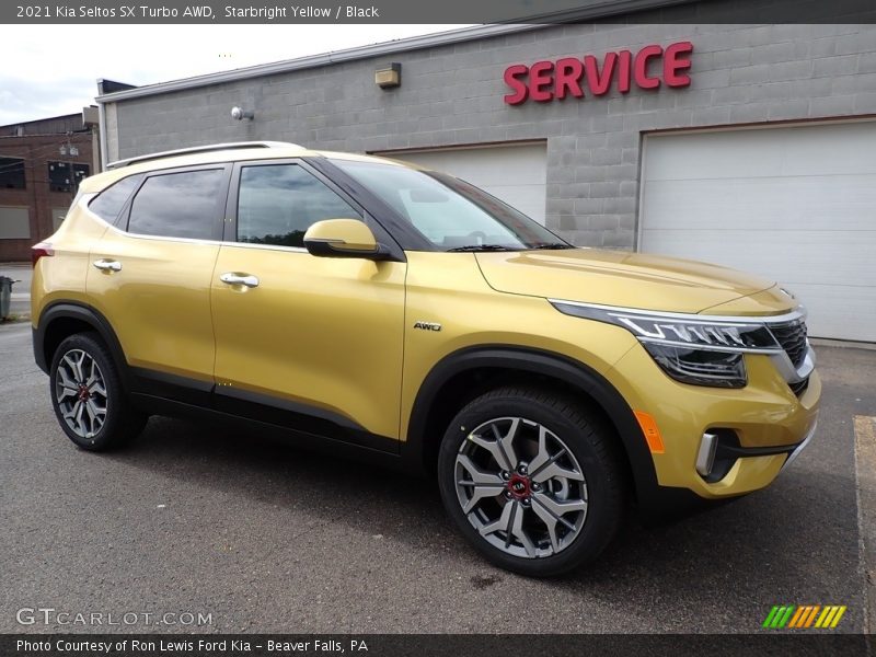 Starbright Yellow / Black 2021 Kia Seltos SX Turbo AWD