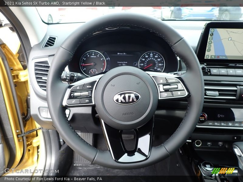 Starbright Yellow / Black 2021 Kia Seltos SX Turbo AWD