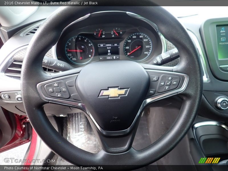 Butte Red Metallic / Jet Black 2016 Chevrolet Malibu LT
