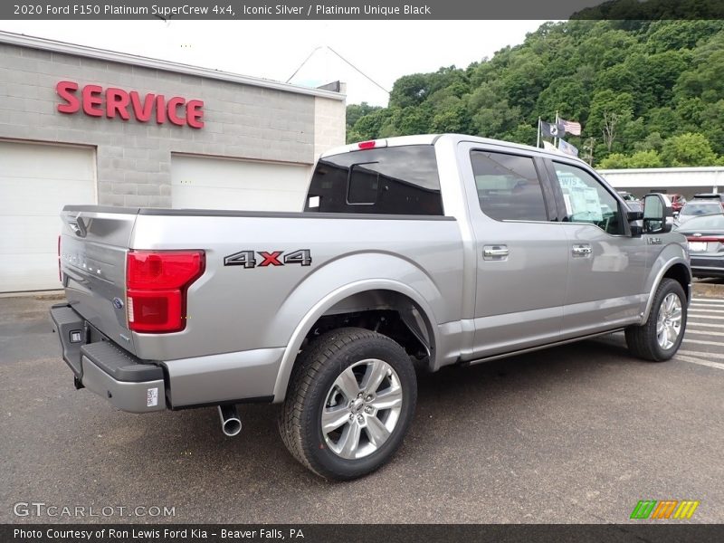 Iconic Silver / Platinum Unique Black 2020 Ford F150 Platinum SuperCrew 4x4