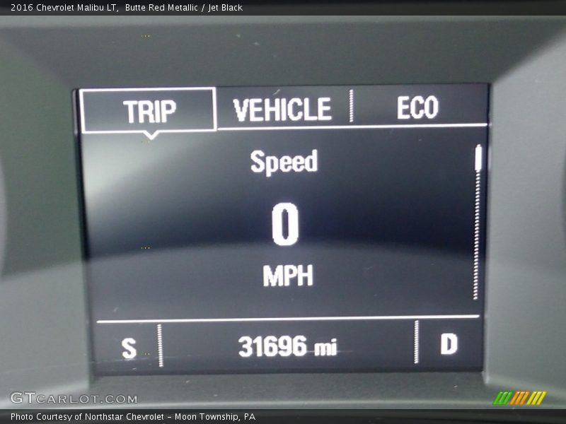 Butte Red Metallic / Jet Black 2016 Chevrolet Malibu LT