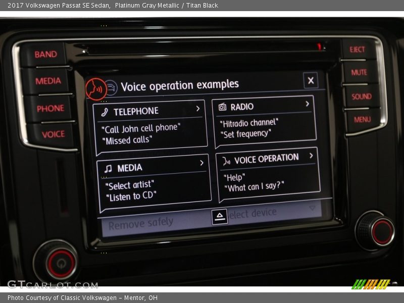 Platinum Gray Metallic / Titan Black 2017 Volkswagen Passat SE Sedan