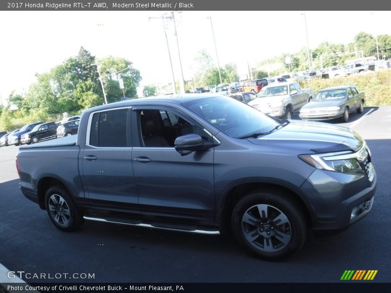 Modern Steel Metallic / Black 2017 Honda Ridgeline RTL-T AWD
