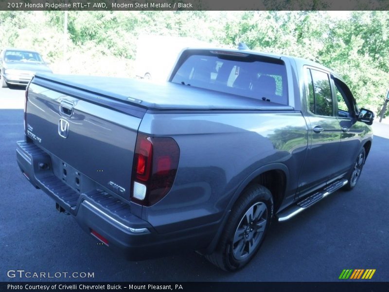 Modern Steel Metallic / Black 2017 Honda Ridgeline RTL-T AWD