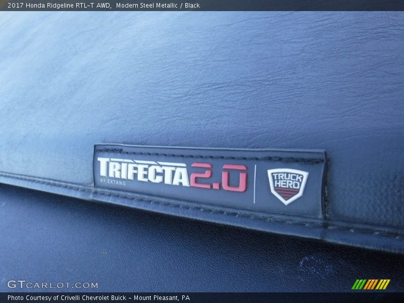 Modern Steel Metallic / Black 2017 Honda Ridgeline RTL-T AWD