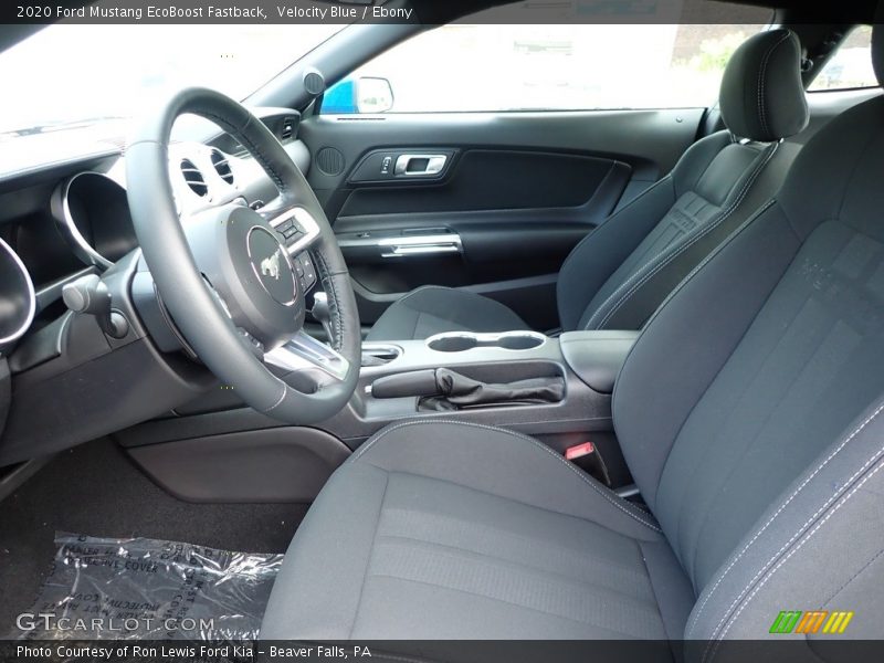 Velocity Blue / Ebony 2020 Ford Mustang EcoBoost Fastback