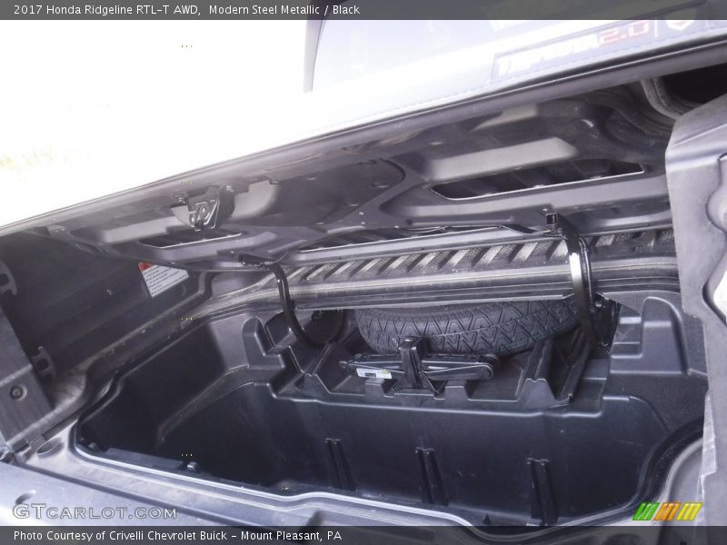 Modern Steel Metallic / Black 2017 Honda Ridgeline RTL-T AWD