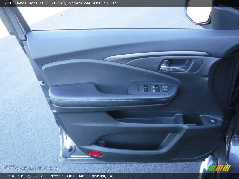 Modern Steel Metallic / Black 2017 Honda Ridgeline RTL-T AWD