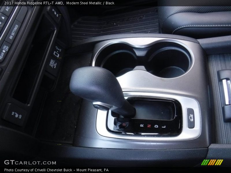 Modern Steel Metallic / Black 2017 Honda Ridgeline RTL-T AWD