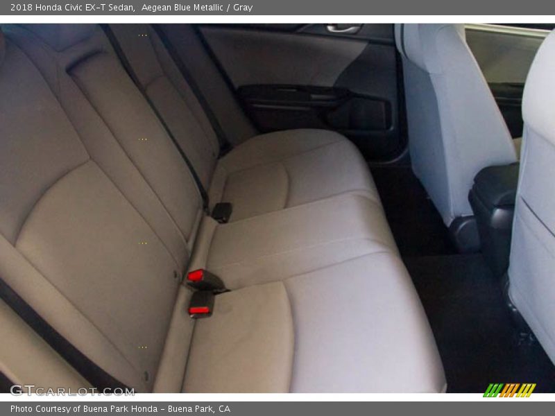 Aegean Blue Metallic / Gray 2018 Honda Civic EX-T Sedan