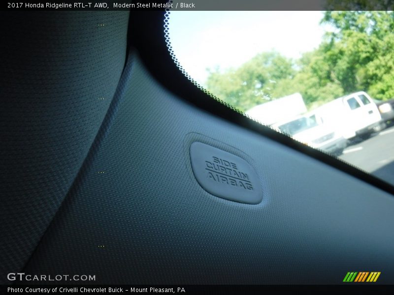 Modern Steel Metallic / Black 2017 Honda Ridgeline RTL-T AWD