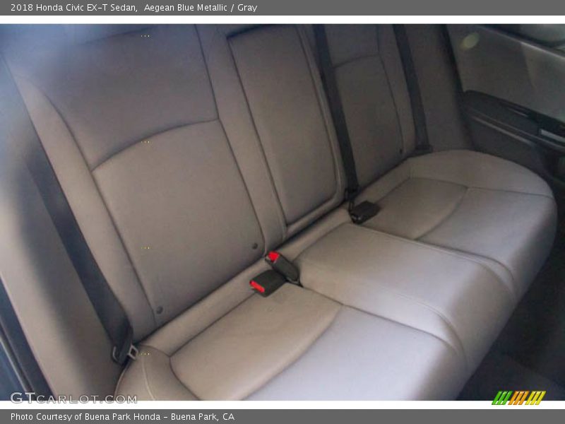 Aegean Blue Metallic / Gray 2018 Honda Civic EX-T Sedan