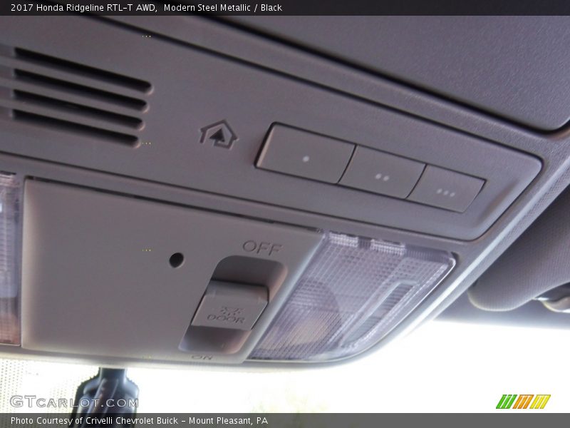 Modern Steel Metallic / Black 2017 Honda Ridgeline RTL-T AWD