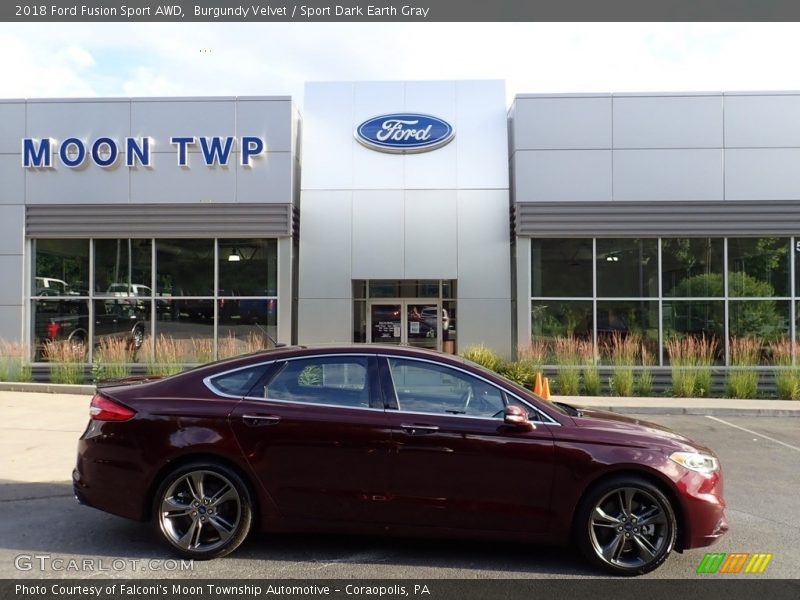 Burgundy Velvet / Sport Dark Earth Gray 2018 Ford Fusion Sport AWD