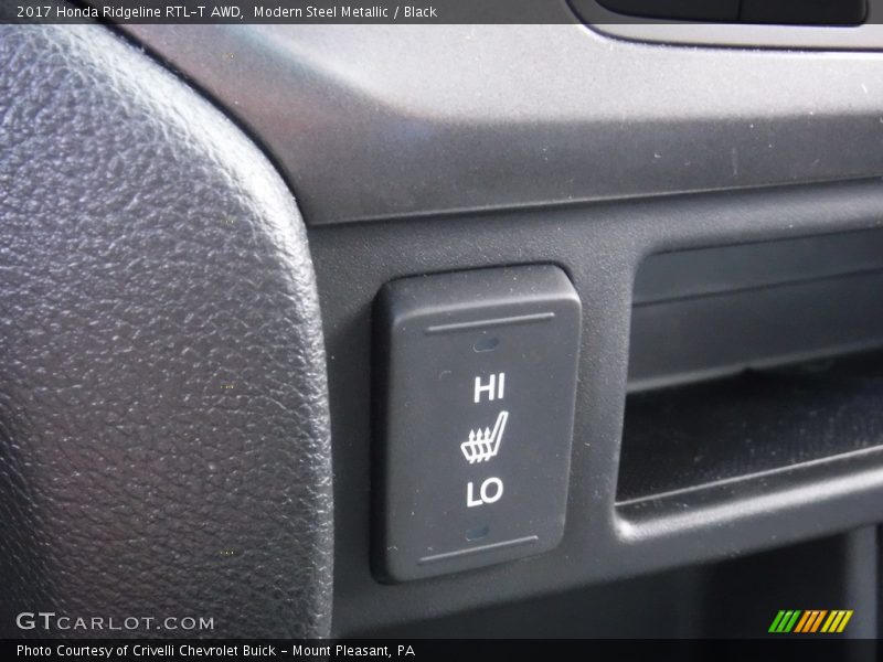 Modern Steel Metallic / Black 2017 Honda Ridgeline RTL-T AWD