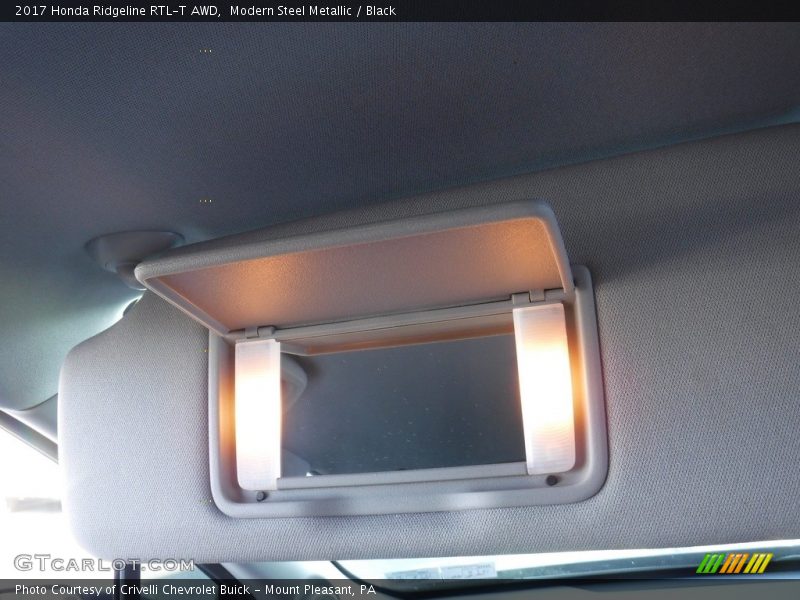 Modern Steel Metallic / Black 2017 Honda Ridgeline RTL-T AWD